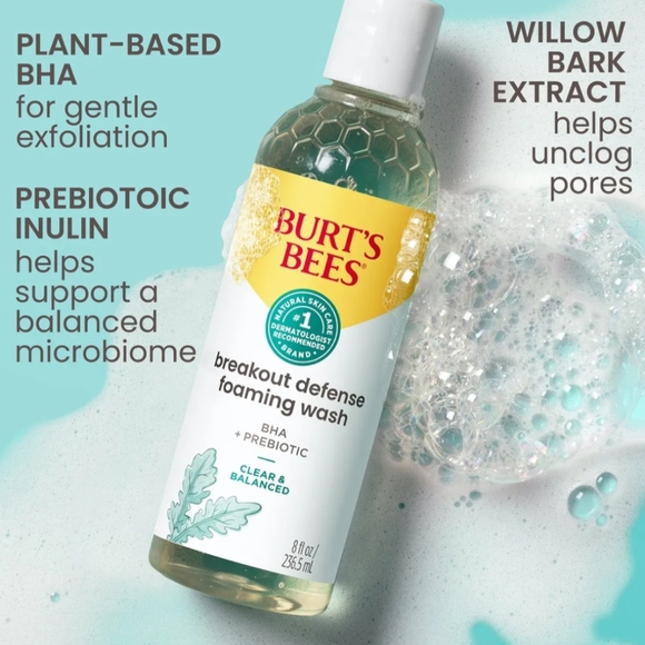 New Burt's Bees Breakout Defense Foaming Wash Full Size - Picture 3 of 3